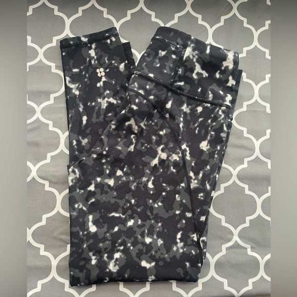 Sweaty Betty The Power Black & White Grey Dapple Leggings Medium - Picture 5 of 5